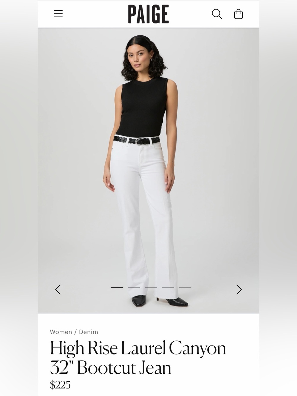 High-Rise White Wide-Leg Jeans